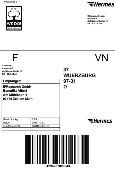hermes versand nach ausland